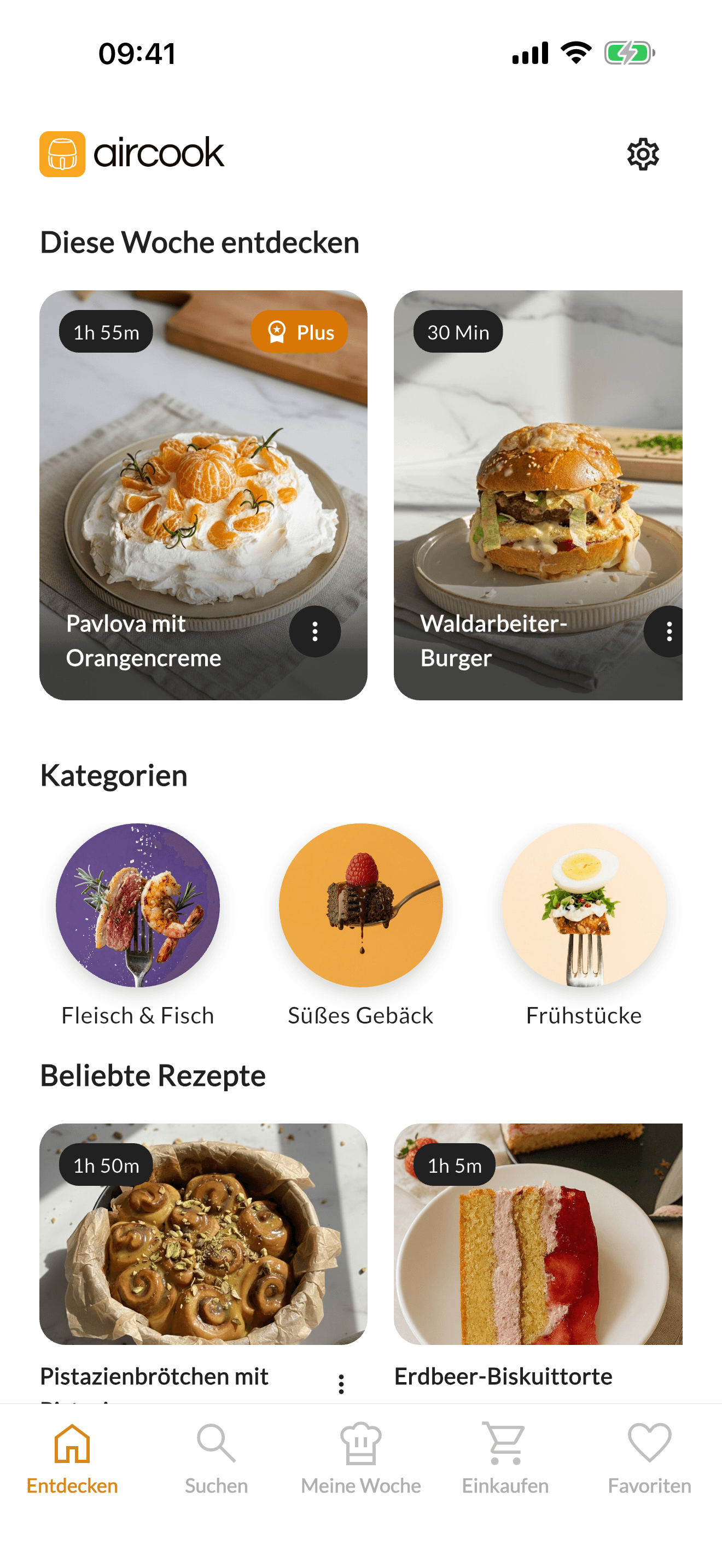 AirCook — Heißluftfritteuse-Rezepte-App auf dem iPhone