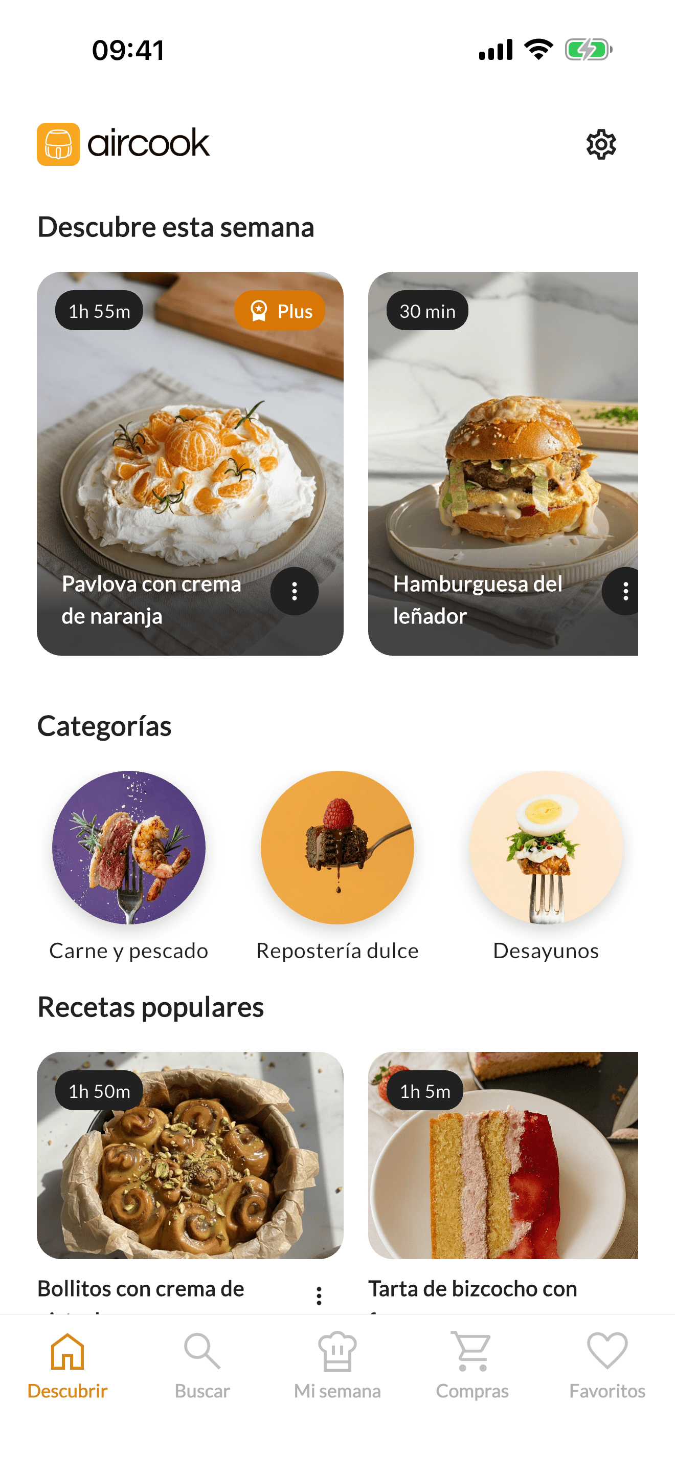 AirCook — app de recetas para freidora de aire en iPhone